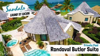 Grande Rondoval Butler Suite RP | Sandals Grand St Lucian | Full Room Tour & Review 4K | 2021