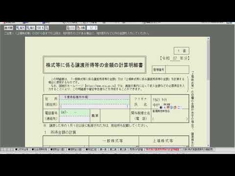 所得税の達人（第二表所得の内訳書の表示）