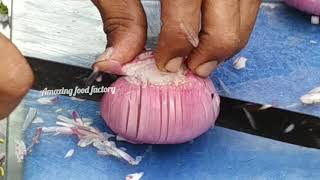 Whataaa Speed Onion Cutting By This Man - Onion Cutting Skills - Chennai Street