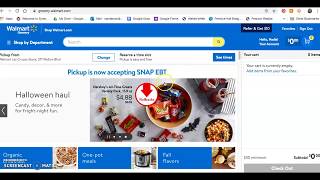 Reorder groceries from Walmart Pick-up with one click