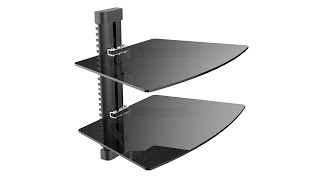 Level Mount Double Glass Single Stud Wall Mount - Holds Up to 17lbs (DCGS22)