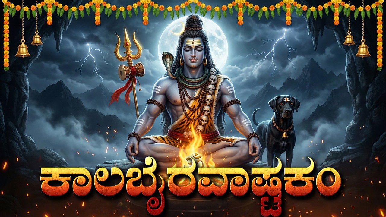 ಕಾಲಭೈರವ ಅಷ್ಟಕಂ | Kalabhairava Ashtakam With Kannada Lyrics I Lord Shiva Kannada Songs