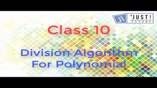 Division algorithm for polynomial