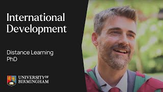 Celebrity PhD International Development Distance Learning | Subtitled | University of Birmingham Profile