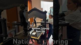 Printing a coloring page of a safari scene for National Coloring Book Day (August 2)