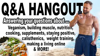 LIVE Q&A Hangout!
Let me help you! Youve got questions, I have answers. I love doing these lives every once in a while. It always helps me reconnect to all of you and helps me know where people are at so I can make content to best serve you!
MY NEW EBOOK EASY VEGAN COMFORT MEALS š
https://simnettnutrition.com/easy-vegan-comfort-meals/
FREE EASY VEGAN MEAL PLANNER š
https://simnettnutrition.com/easy-vegan-meal-planner/
SIMNETT NUTRITION MERCH š
https://simnettnutrition.com/shop/
USE MY VIVO LIFE AFFILIATE LINKS BELOW TO SUPPORT ME
UK/EU STORE: https://bit.ly/3khgdUe
USA/CANADA STORE: https://bit.ly/3XlHHqy
SOCIALS
⢠INSTAGRAM (DEREK): https://instagram.com/simnettnutrition
⢠FACEBOOK: https://www.facebook.com/simnettnutrition
WANT TO SEND ME SOMETHING TO TRY?
Derek Simnett
PO Box 413 Parksville
Parksville, BC, Canada V9P2G5
HERE ARE THINGS I USE & LOVE (CAMERA, FITNESS & KITCHEN GEAR, SUPPLEMENTS):
https://www.amazon.com/shop/simnettnutrition
WHO AM I?
Im Derek Simnett, a Certified Nutritional Practitioner.
I love calisthenics and making good food!
Check out my 2 year transformation: https://youtu.be/MUYqG3zEldc
MUSIC: https://www.epidemicsound.com
https://www.soundstripe.com LIVE Q&A Hangout!