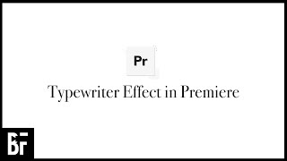 Typewriter Effect - Premiere Pro 2021  (  Free Download Template)
