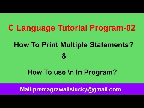 how to print multiple message in c language | Program -02 |C Programming Tutorial |