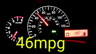 46mpg on my Nissan Nv200