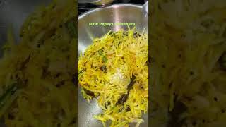 Raw papaya Sambharo/ Gujarati style , yummy homemade youtubeshorts likeandsubscribe