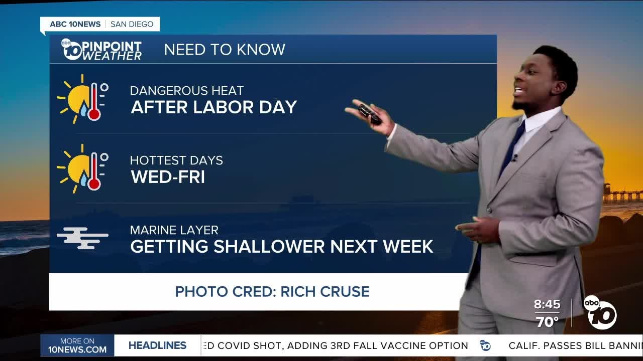 ABC 10News Pinpoint Weather with Moses Small: Extreme heat arrives ...