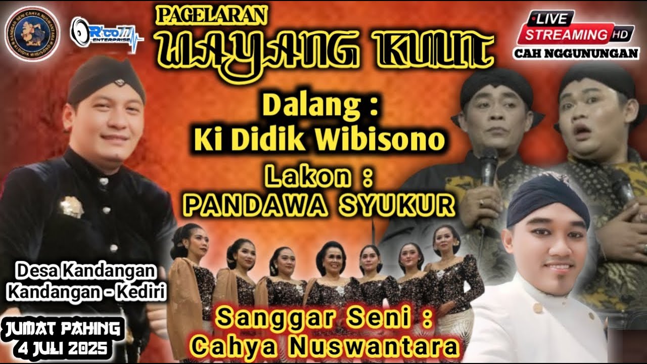 Live Wayang Kulit Ki Didik Wibisono ~ PANDAWA SYUKUR ~ BT : Cak KODOK || Kandangan - Kediri