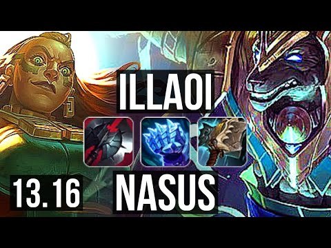 ILLAOI vs NASUS (TOP)  1400+ games, Rank 9 Illaoi, 4/1/2, 800K