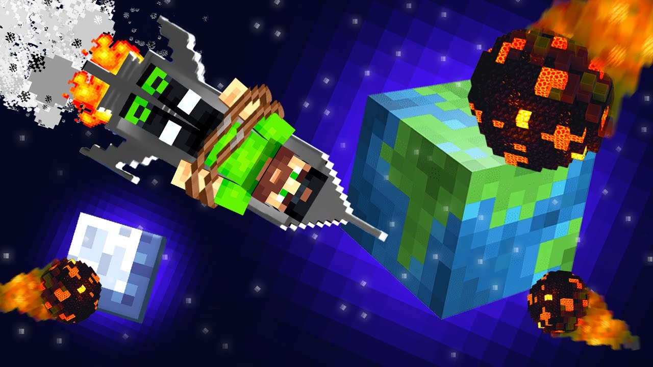 Crashing into a New Planet in Minecraft - YouTube