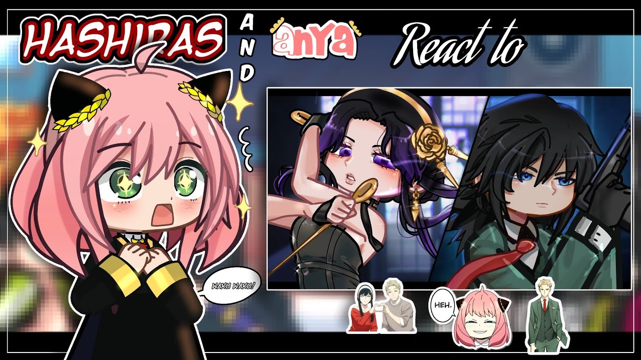 Hashiras and Anya React to Giyu and Shinobu as Loid and Yor 🕵 // Gacha Life 2 // Kny × Spy x Family 