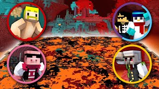 体力と手持ちが共有の『ネザー』で全員合流するまで終われません!【マイクラ】