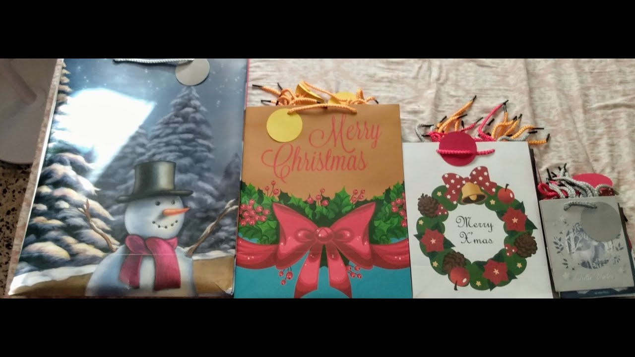 Lulu Home Christmas Assorted Gift Bags, 24 Count Xmas Wrapping Bags