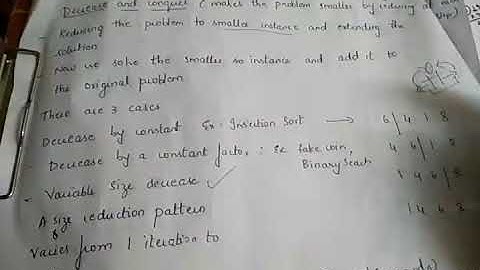 Decrease and  conquer