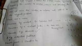 Decrease and  conquer