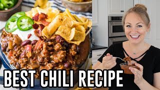 BEST EVER CHILI RECIPE | an easy beef chili bursting with flavor