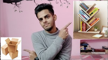 How To Make A Tree Bookshelf At Home (With Cardboard).