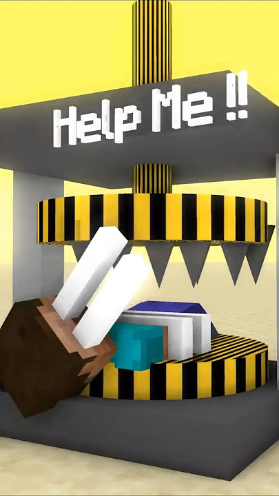 Wither Skeleton vs Drill Hydraulic press - Minecraft Animation  #minecraft #dametucosita