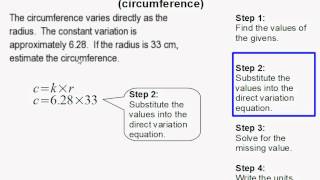How to Solve a Direct Variation Problem About Circumference