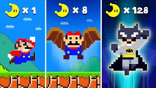 Super Mario Bros. But Every Moon Makes Mario Become Batman!...