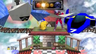 SSB64: Perfect Pikachu Vs 3 CPU Lvl9 【TAS】