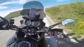 Suzuki Vstrom 650 Athens-lavrio and limanakia back and forth 11-3 2023 400% Speed Up