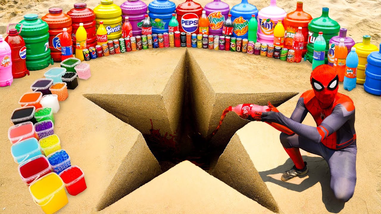 EXPERIMENT: Giant Toothpaste Eruption from Star pit, Big Fanta, Coca ...