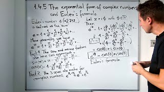 1.4.5 The exponential form of complex numbers and Euler's formula