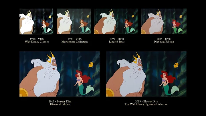 The Little Mermaid - Triton yells at Ariel | 30 Years of Video Editions Comparison