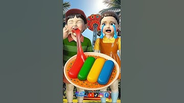 Squid Game AI Rainbow Edible Slime ASMR #squidgame #squidgame2 #ai #asmr
