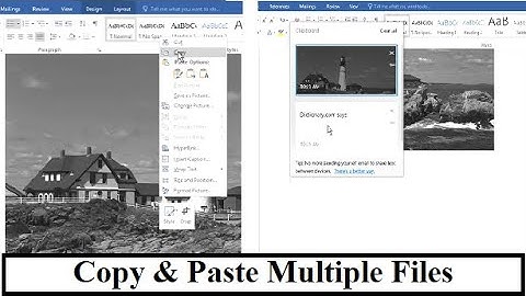 How to copy & paste multiple files at once