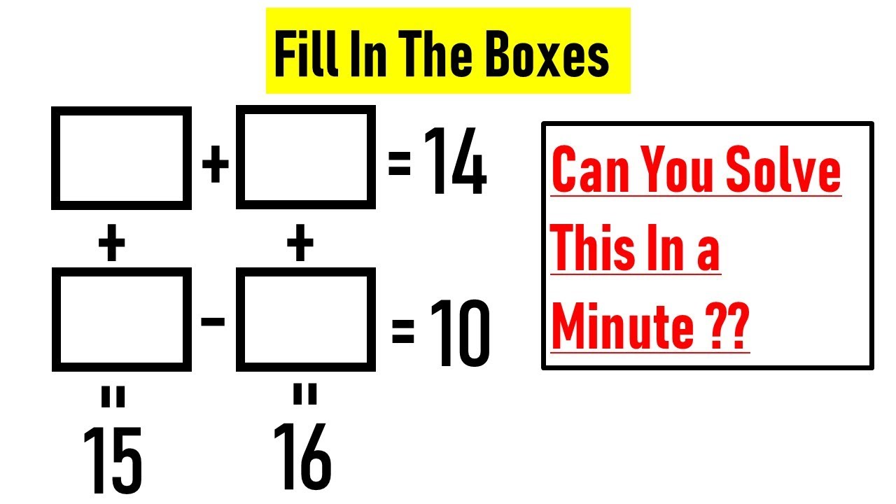 Different Type Of Puzzle, Can You Solve All Of Them