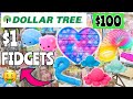 I SPENT $100 ON FIDGETS AT DOLLAR TREE! 💵🤑 *so many pop its* | Extreme Fidget Shopping Challenge