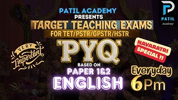 Teaching Exam PYQs|   PSTR/TET/GPSTR/ Exams | By Shivashankar Prasad
