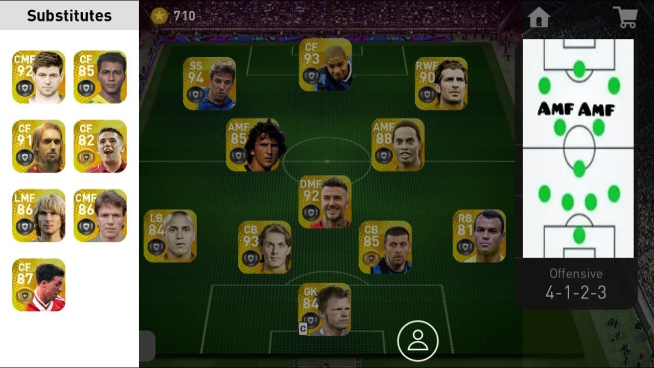 2 Amf Manager 4 1 2 3 Formation Pes 19 Mobile Youtube