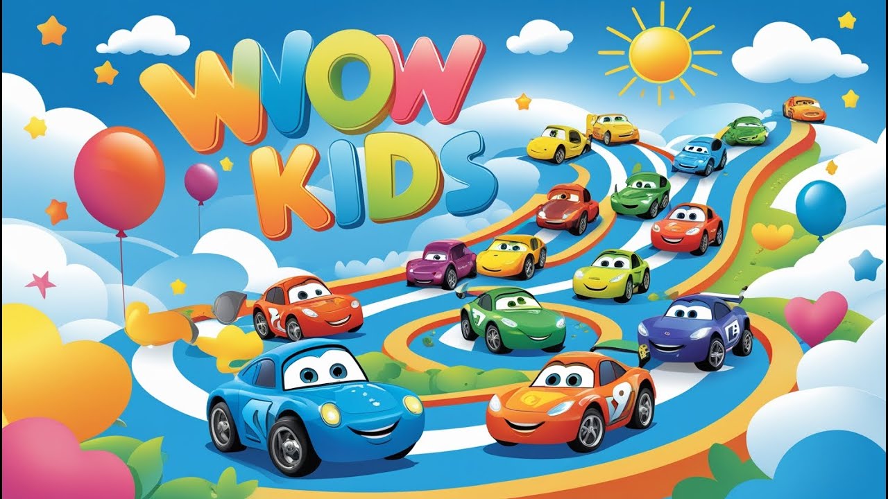 Welcome To Wow Kids || Zooming Cars Counting Tune For Kids || Nursery Songs 
