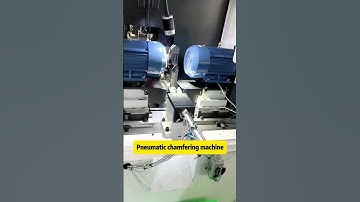 Processing short round pipe, Pneumatic chamfering machine #chamferingmachine