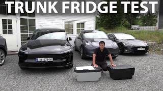 Test of Jowua vs Bilkomponenter fridge for Tesla Model Y trunk - Special promo "Teslabjorn"