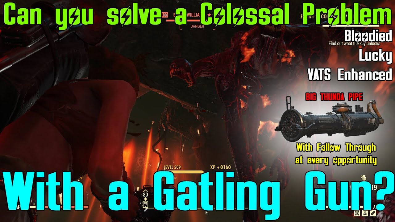 Fallout 76 Can You Solve A Colossal Problem With A Gatling Gun YouTube