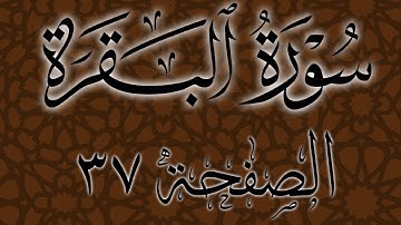 تلاوة هادئة لسورة البقرة الصفحة 37 مع مؤشر قلم للحفظ