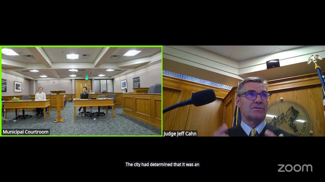 Monday, JULY 14, 2025 Boulder Municipal Court Session