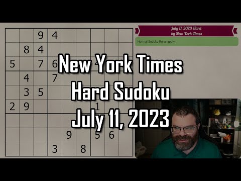 NYT Hard Sudoku July 11, 2023 