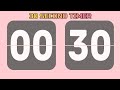 30 Second Timer ⏰ | Big Numbers, Confetti & Alarm!