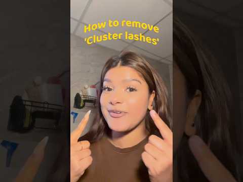 Easiest way to remove clusters lashes✨💗👀 #clusterlashes  #ytshortsindia