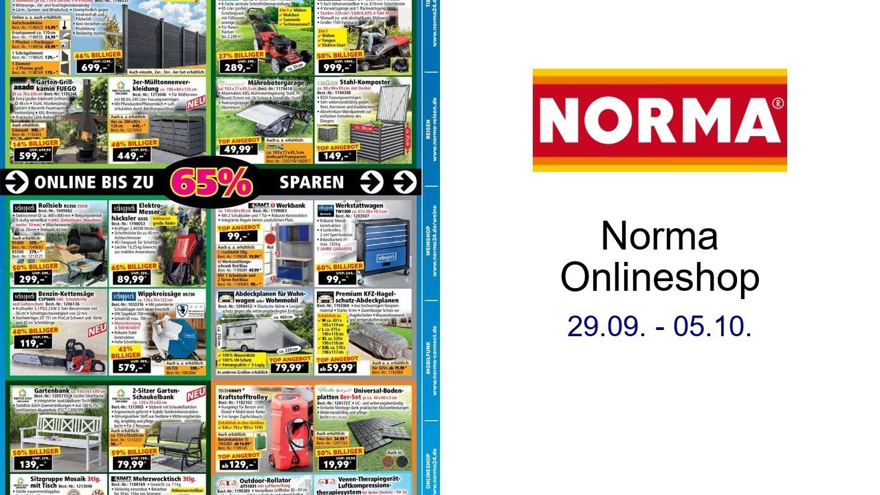 Norma Onlineshop 29.09. - 05.10.