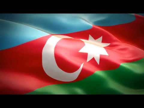 Dalgalanan Azerbaycan Bayrağı (10 dakika) Sessiz HD